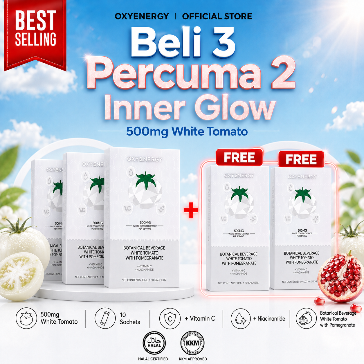 Set Jimat 3 kotak